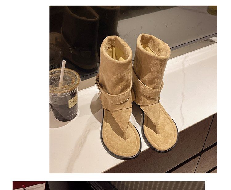 Buckled Boots Flop Flip Short