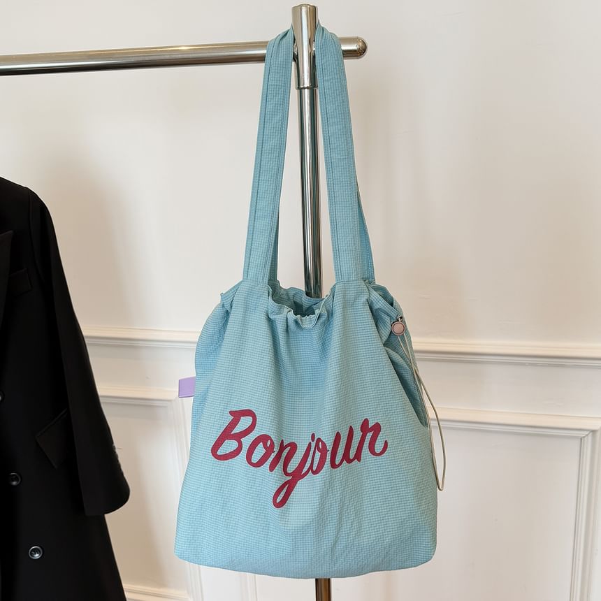 Canvas Lettering Bag Tote