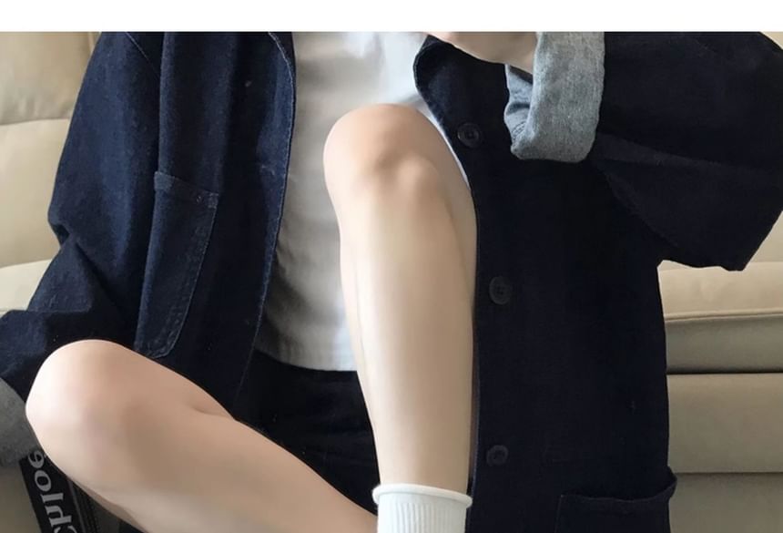 Loafers Faux Heel Chunky Leather