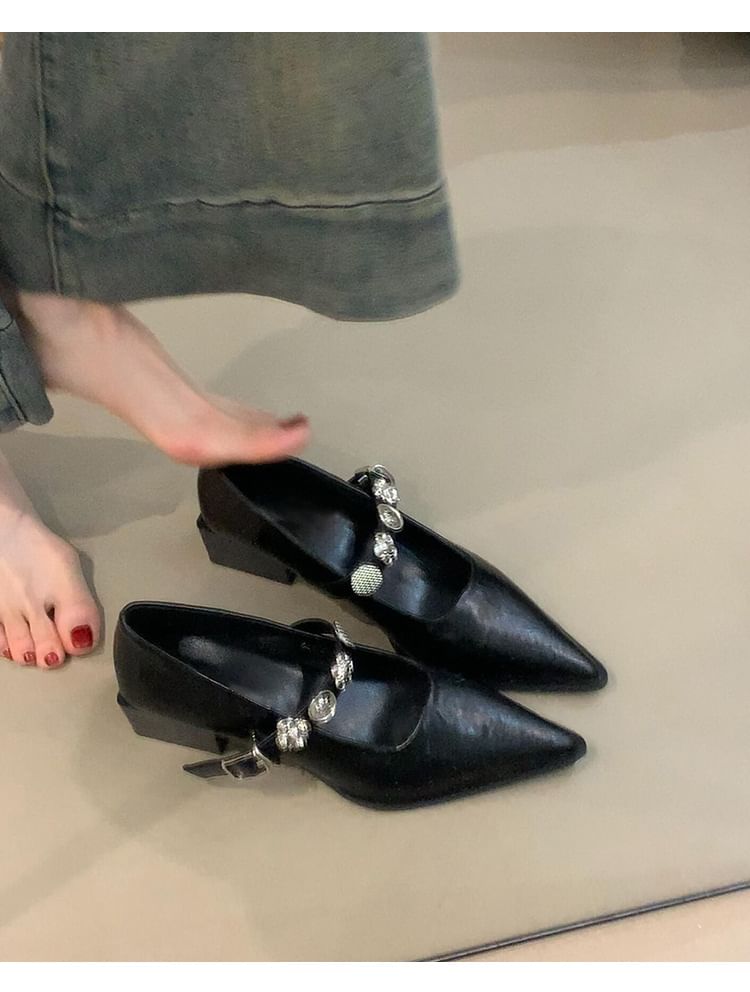 Toe Pointed Jane Mary Shoes