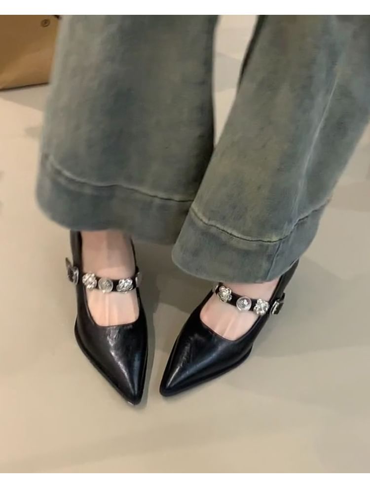 Toe Pointed Jane Mary Shoes