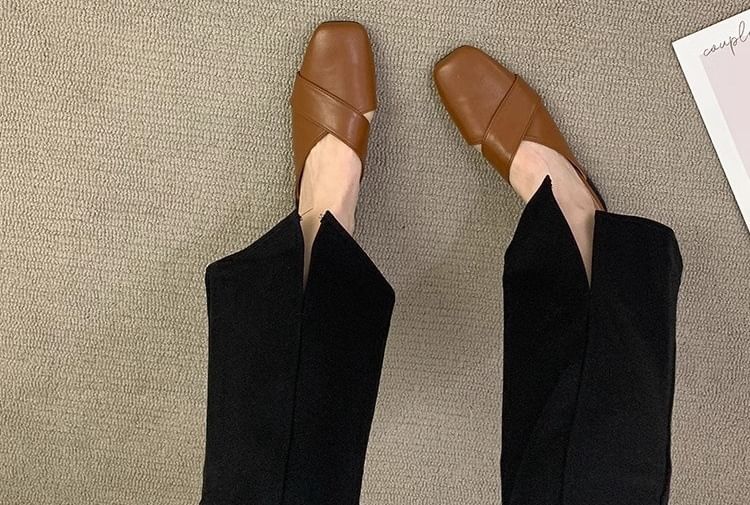 Square Criss Cross Mules Toe