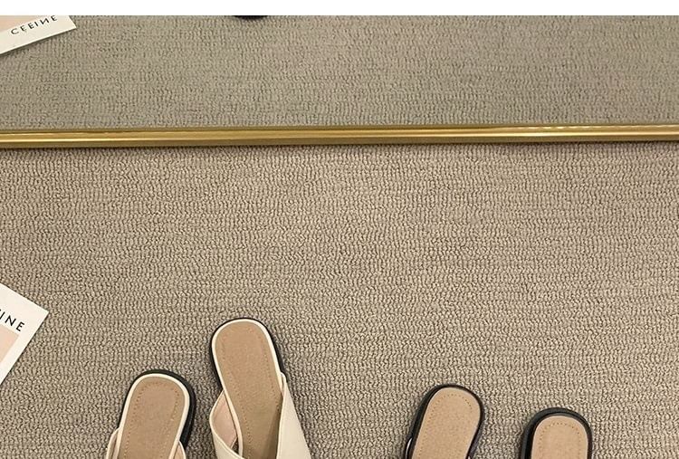 Square Criss Cross Mules Toe