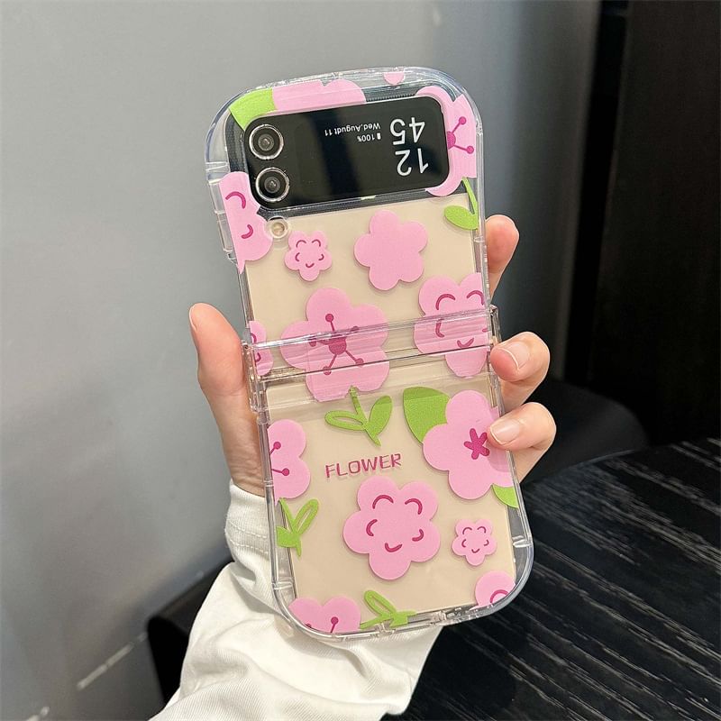 Floral Transparent Phone Case / Strap / Set