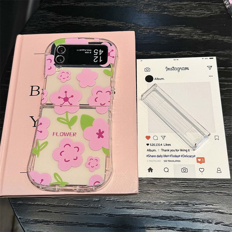 Floral Transparent Phone Case / Strap / Set