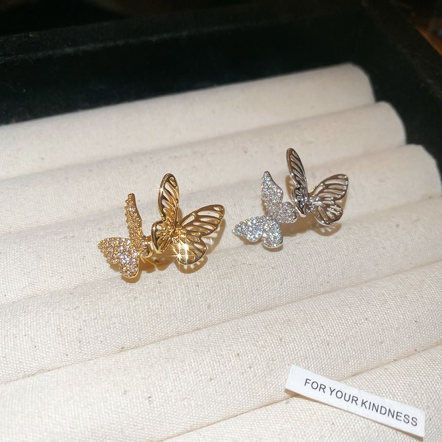 Rhinestone Butterfly Cuff Ear