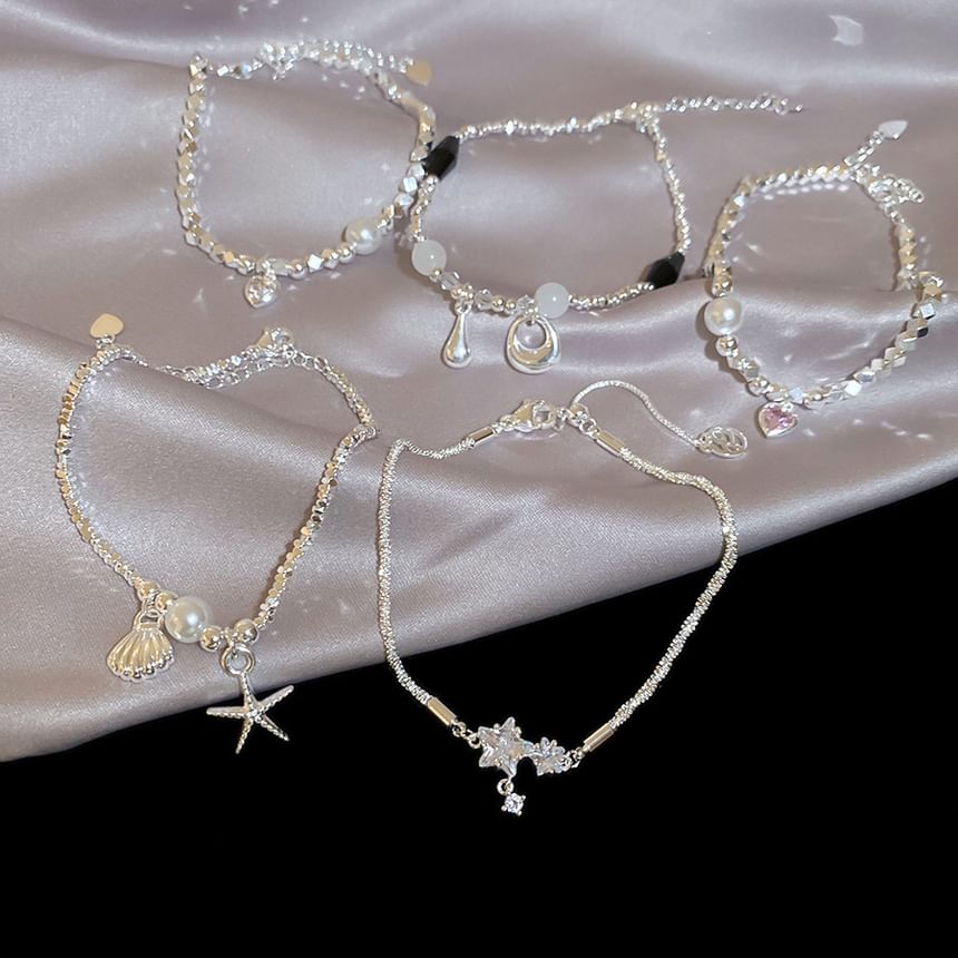 Beaded Bracelet Pearl Faux