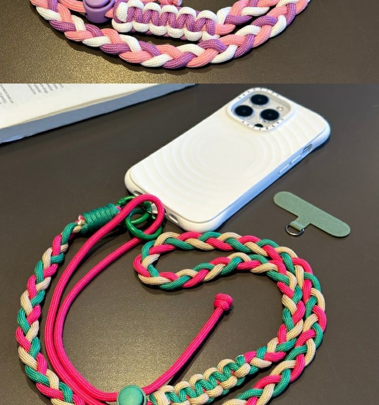 Phone Lanyard Strap Braided Pad with