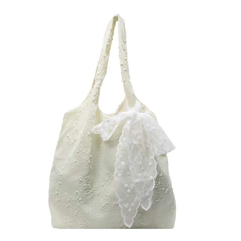 Bag Tote Floral Embroidered