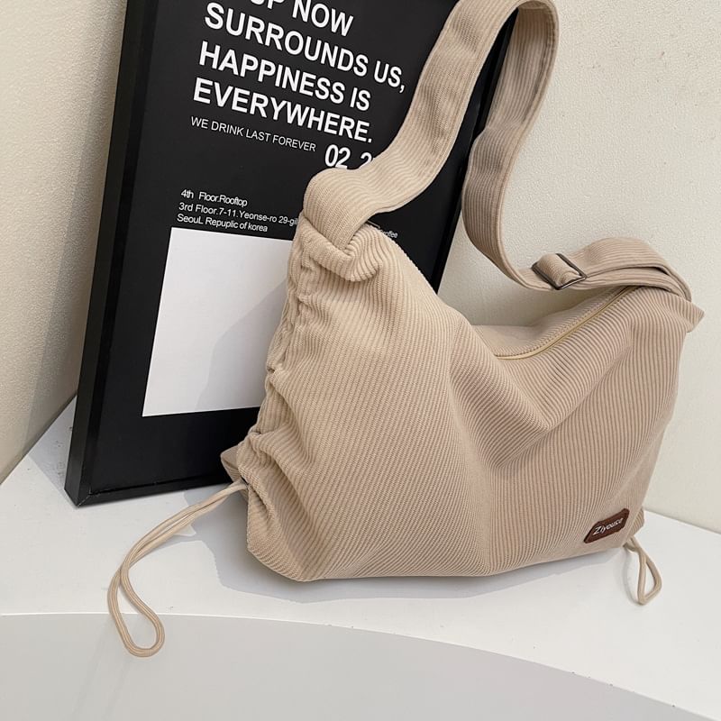 Bag Striped Corduroy Shoulder