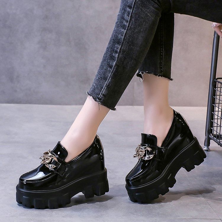 Wedge Hidden Platform Loafers