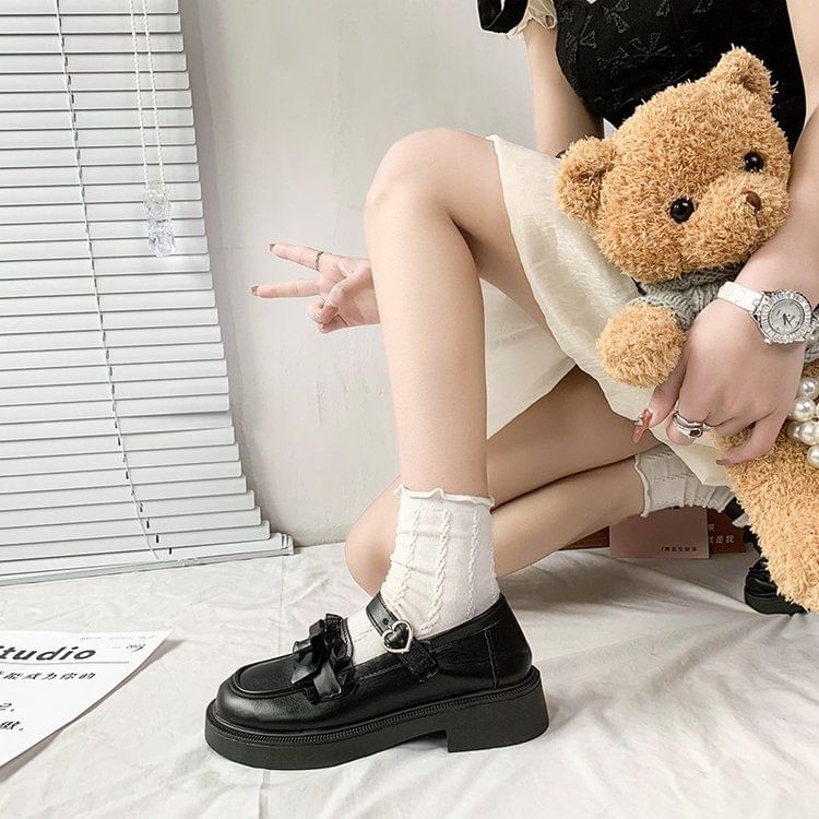 Platform Mary Shoes Bow Jane