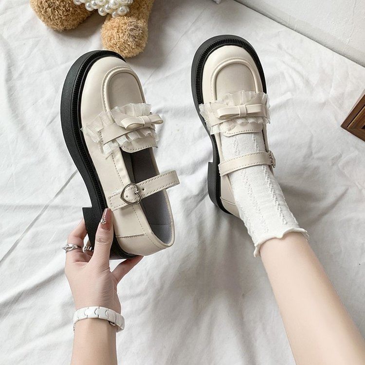 Platform Mary Shoes Bow Jane