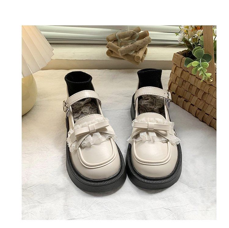 Platform Mary Shoes Bow Jane