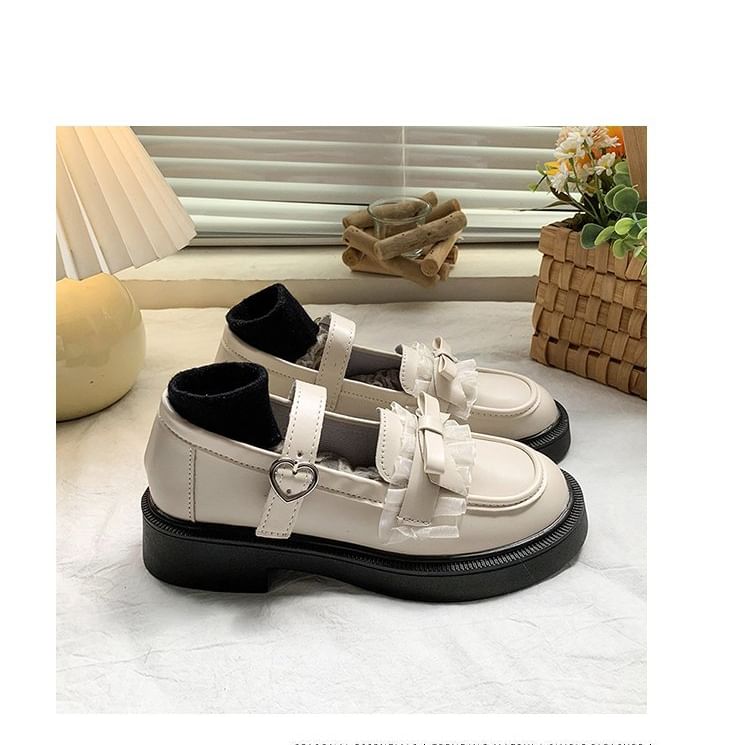 Platform Mary Shoes Bow Jane