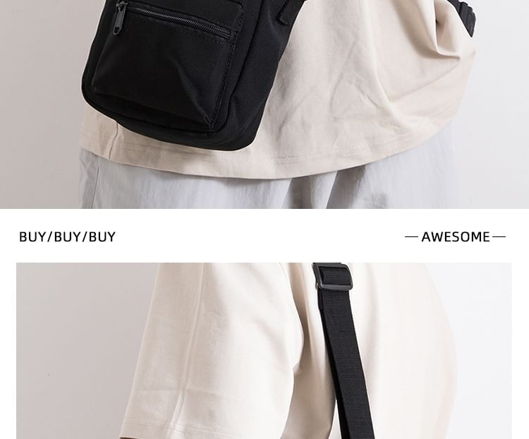 Canvas Plain Shoulder Bag in 5 Colors