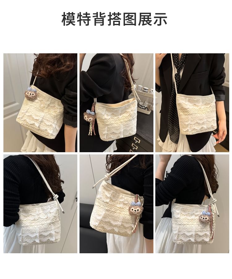 Panel Lace Shoulder Bag