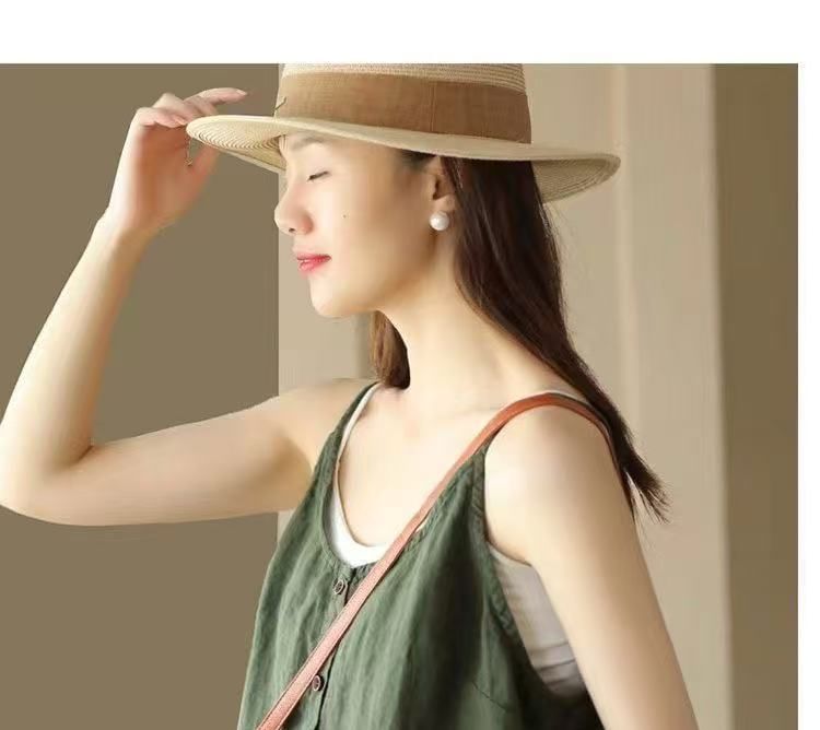 Scoop Neck Buttoned Camisole Top Plain