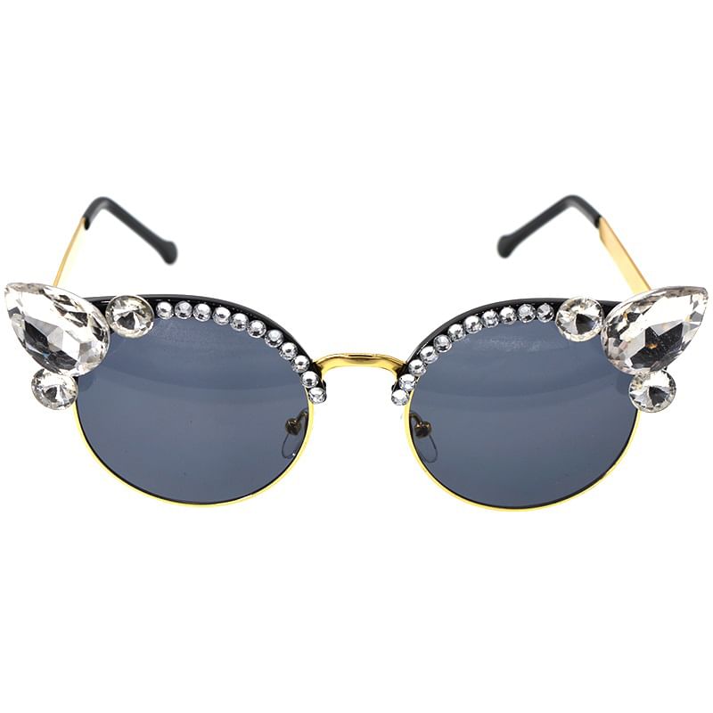 Rhinestone Floral Sunglasses