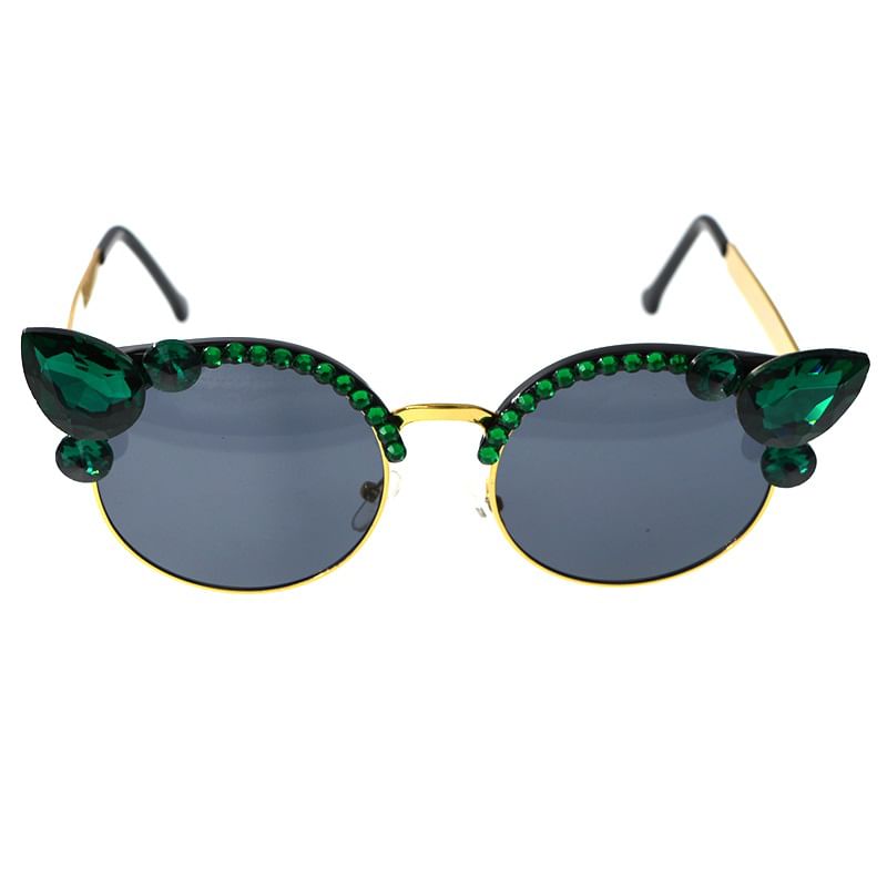 Rhinestone Floral Sunglasses