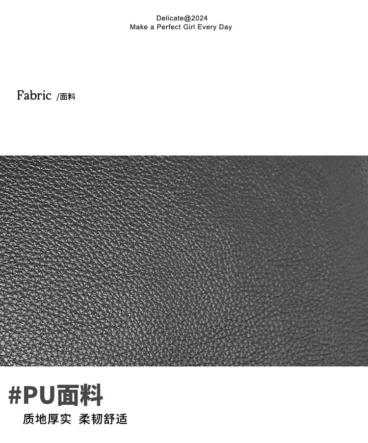 Faux Leather Twist Lock Shoulder Bag