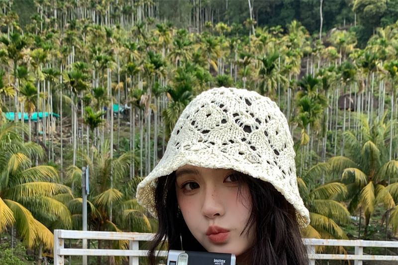 Bucket Hat Crochet Straw