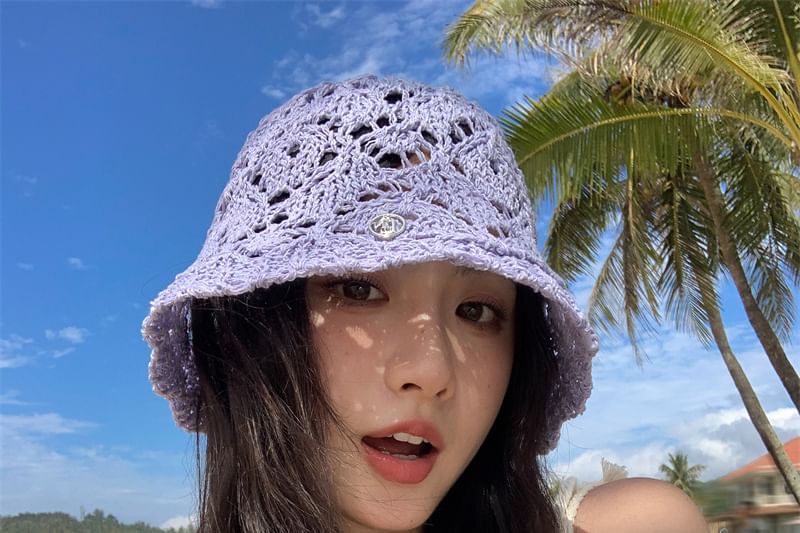 Bucket Hat Crochet Straw