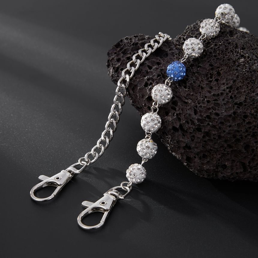 Rhinestone Beaded Layered Waist Chain