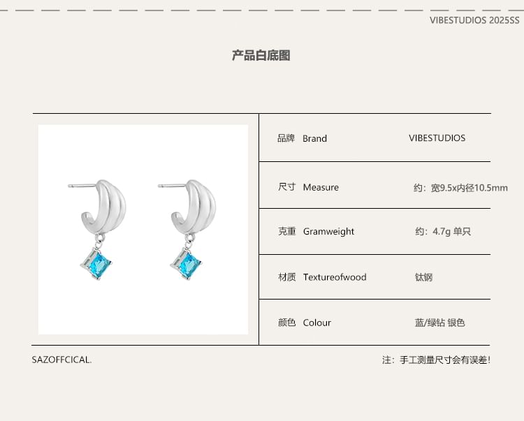 Unisex Rings Dangle Earrings Rhinestone