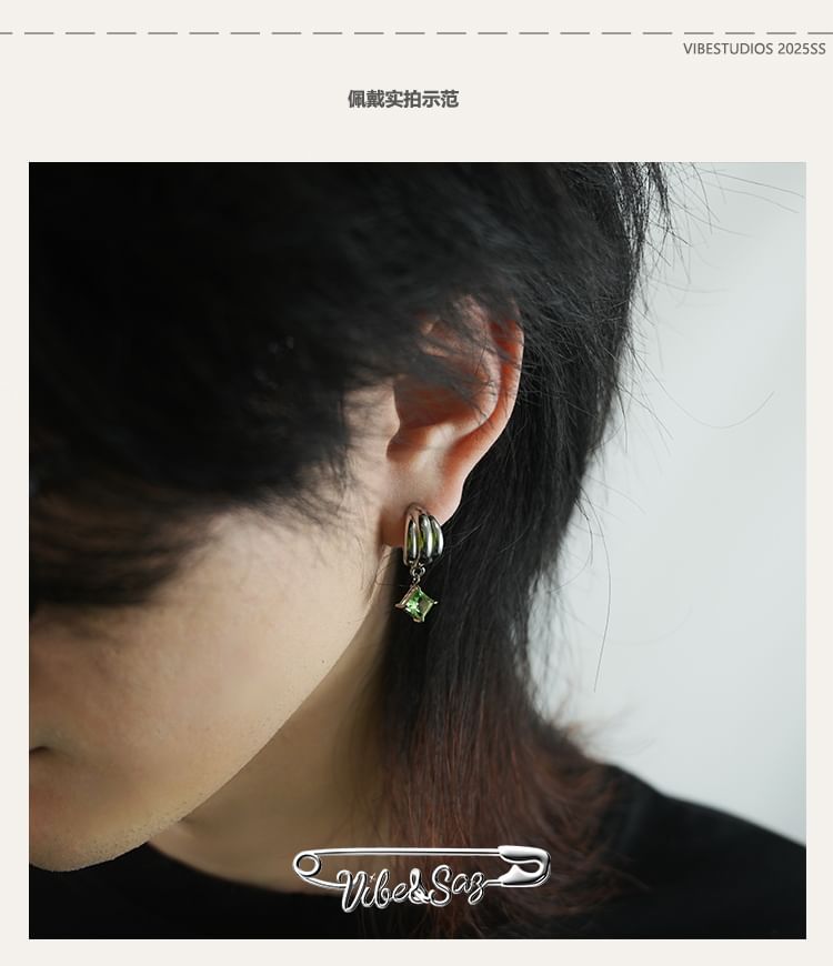 Unisex Rings Dangle Earrings Rhinestone