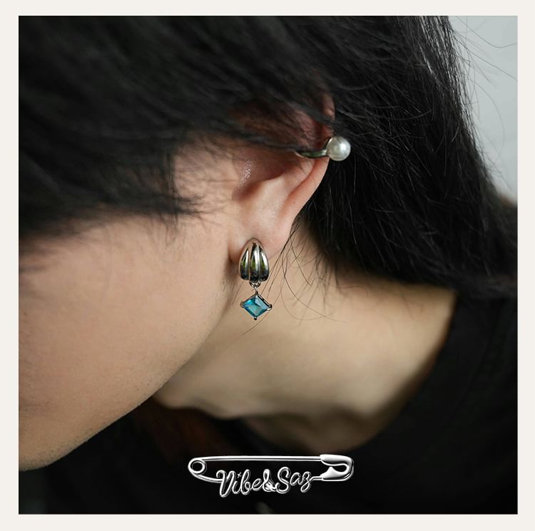 Unisex Rings Dangle Earrings Rhinestone