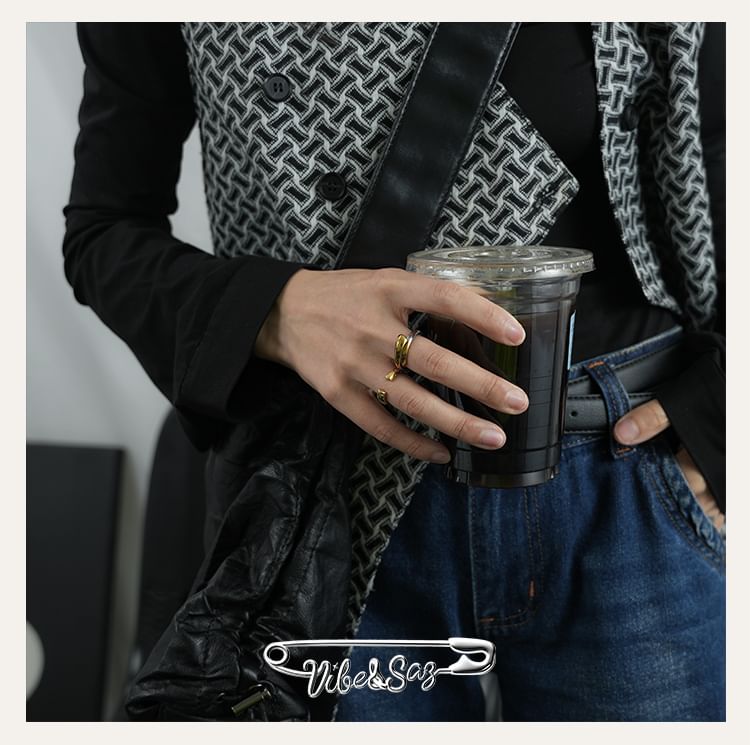 Unisex Adjustable Open Ring