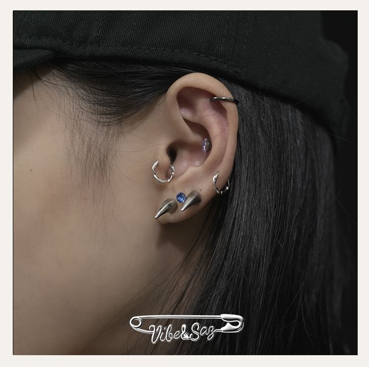 Unisex Fangs Punk Earrings