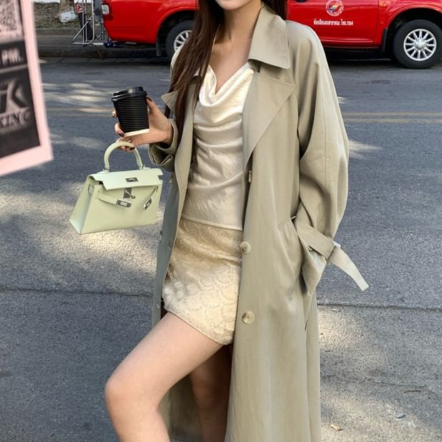 Cowl Spaghetti Plain Camisole Top Strap Neck