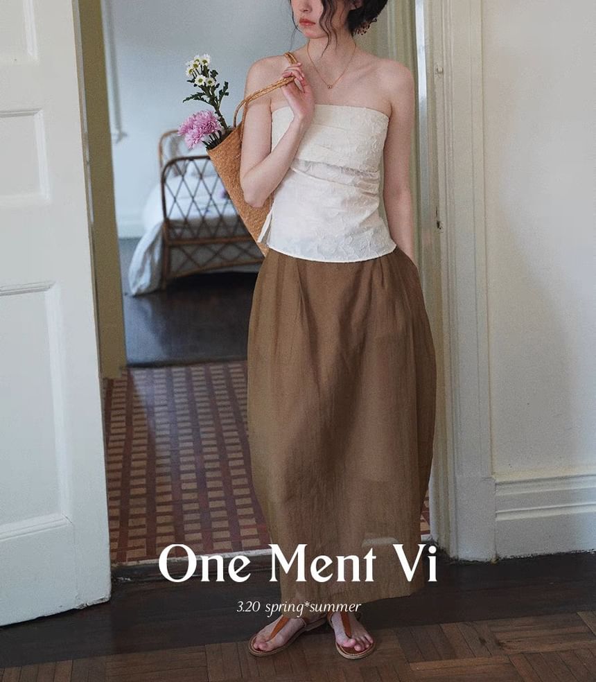 Sleeveless Floral Tube Print Top