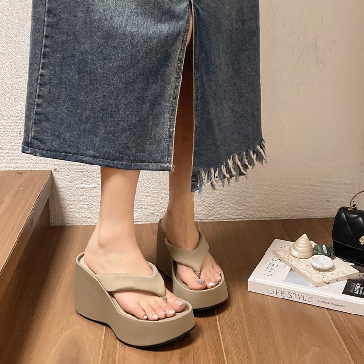 Platform Wedge Flip-Flops