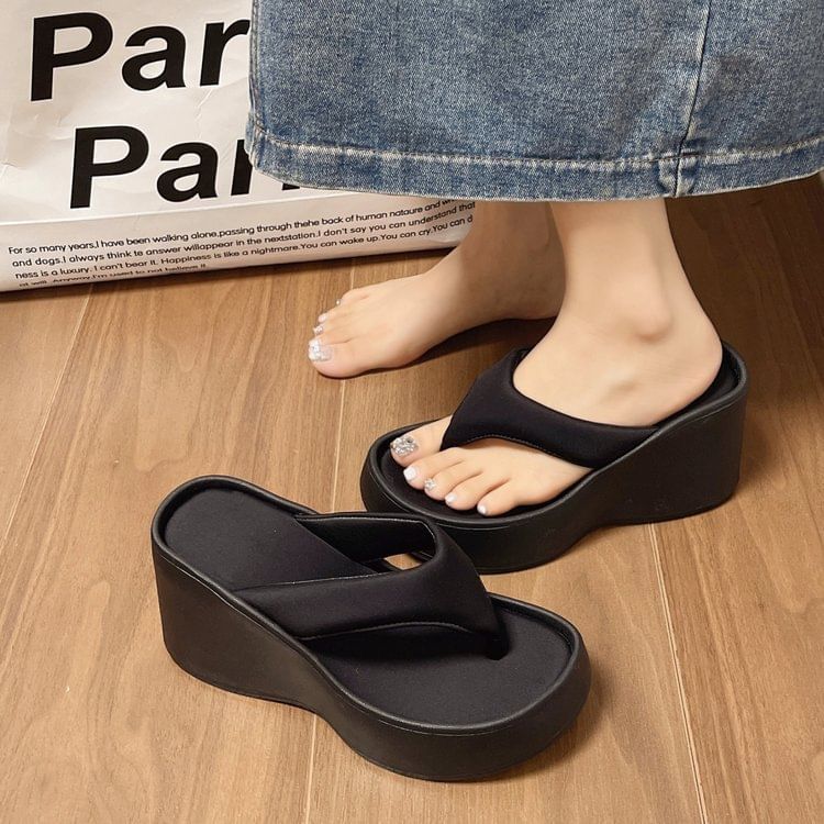 Platform Wedge Flip-Flops