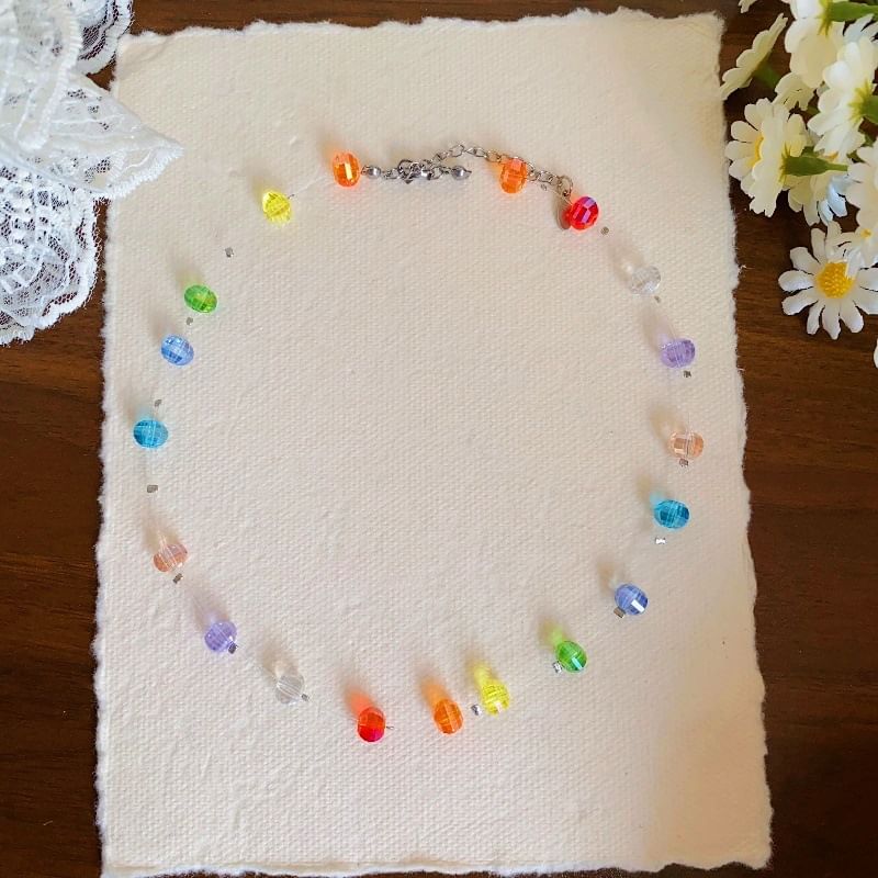 Rainbow Necklace Beaded