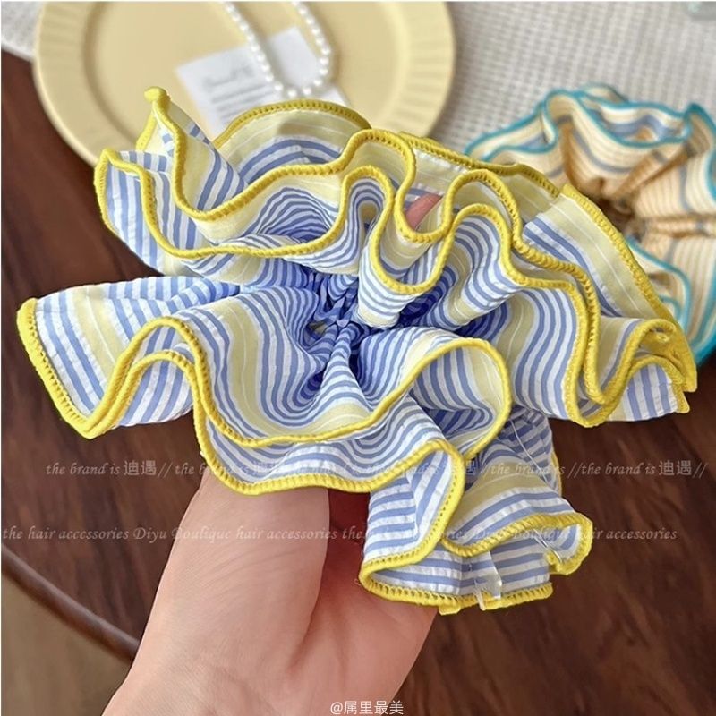 Ruffled Scrunchie Striped