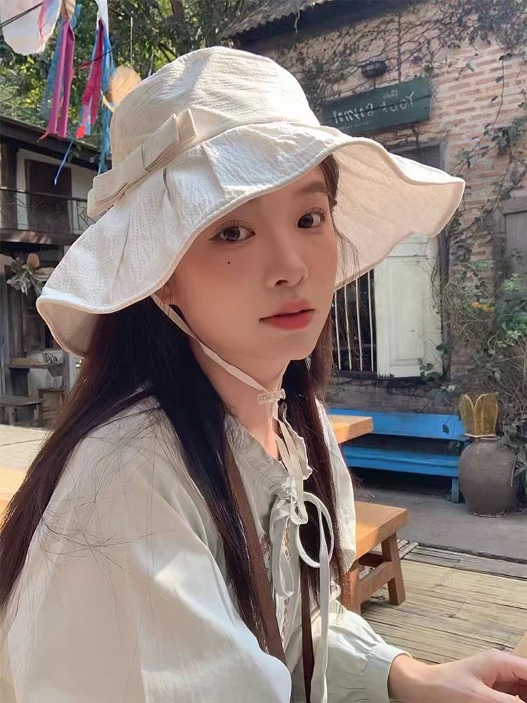 Plain Bow Sun Hat