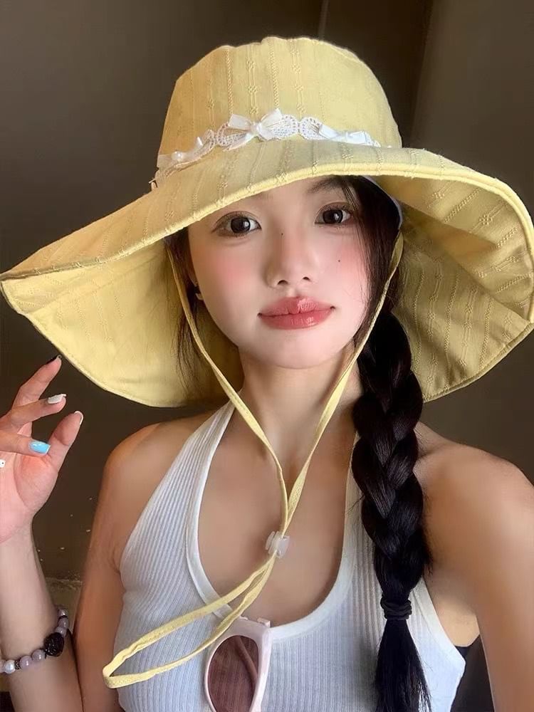 Bow Applique Sun Hat