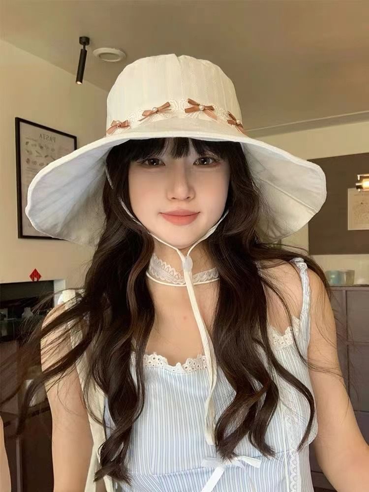 Bow Applique Sun Hat