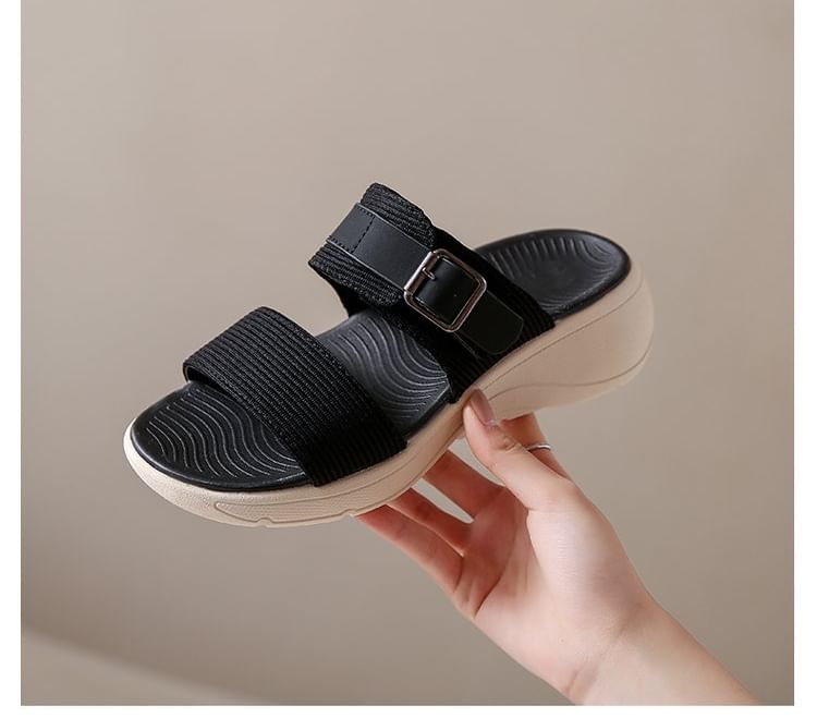 Wedge Heel Slide Sandals