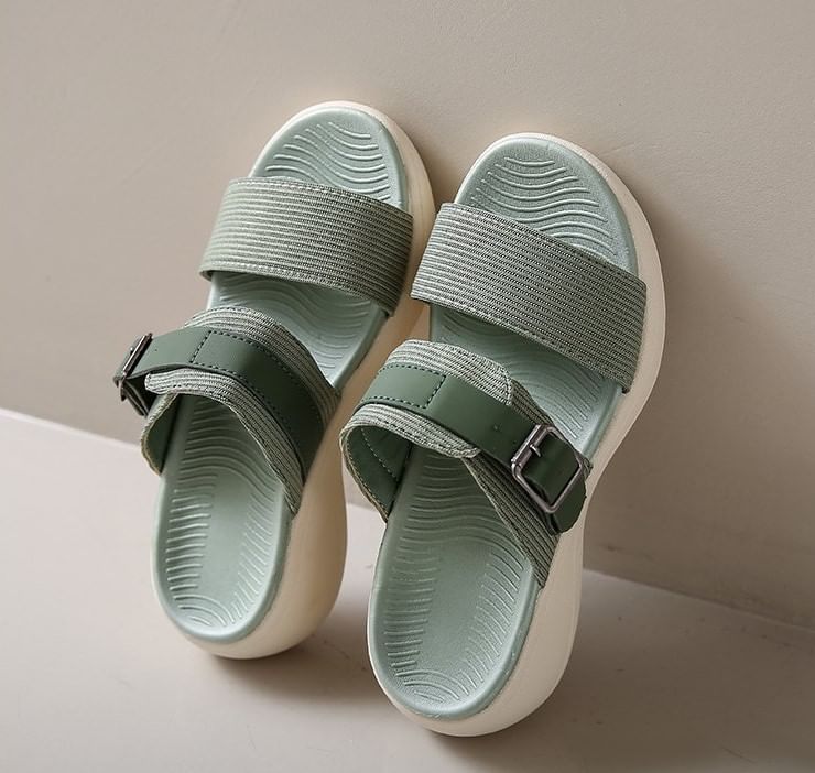 Wedge Heel Slide Sandals