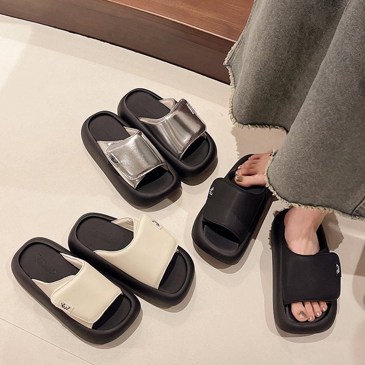 Sandals Platform Adhesive Strap