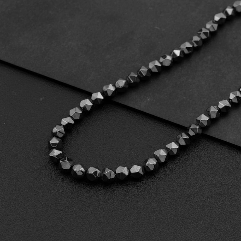Geometric Stone Bead Necklace or Bracelet