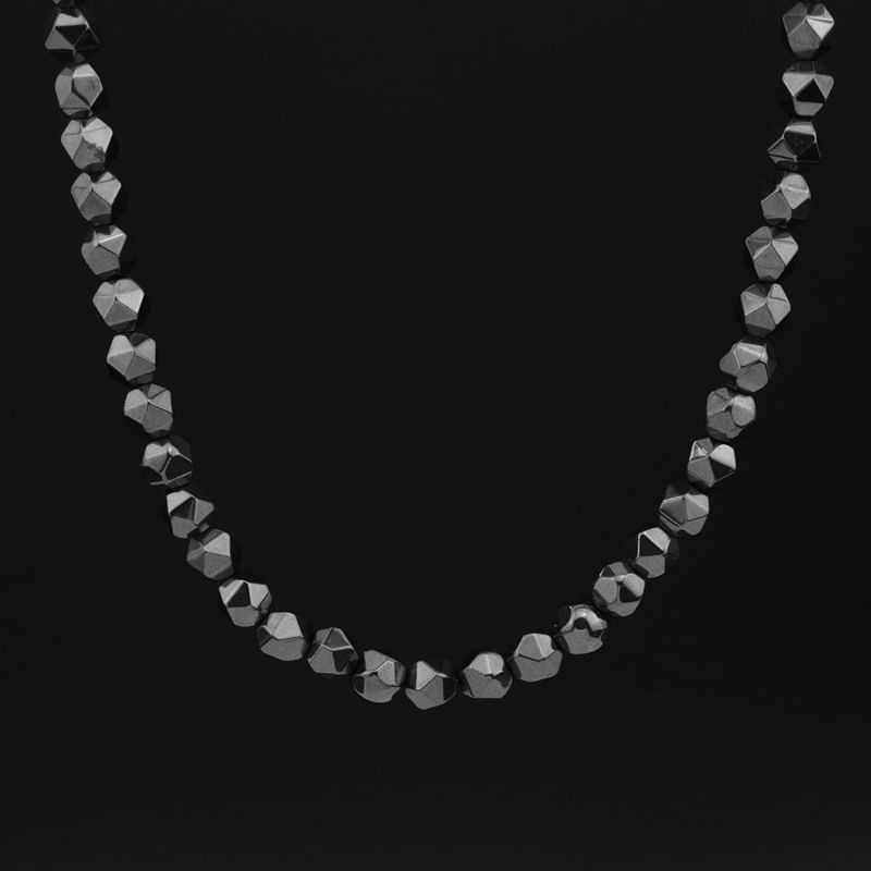 Geometric Stone Bead Necklace or Bracelet