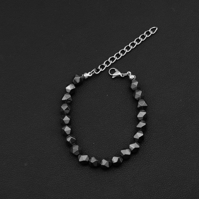 Geometric Stone Bead Necklace or Bracelet