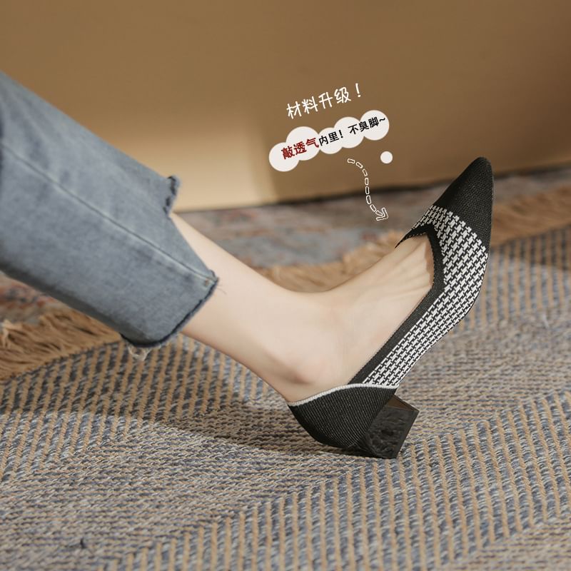 Pumps Heel Pointed Chunky