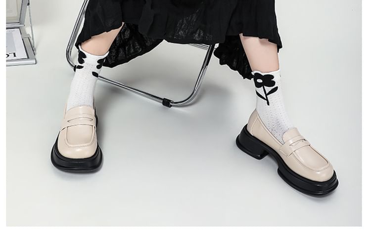 Loafers Platform Heel Chunky